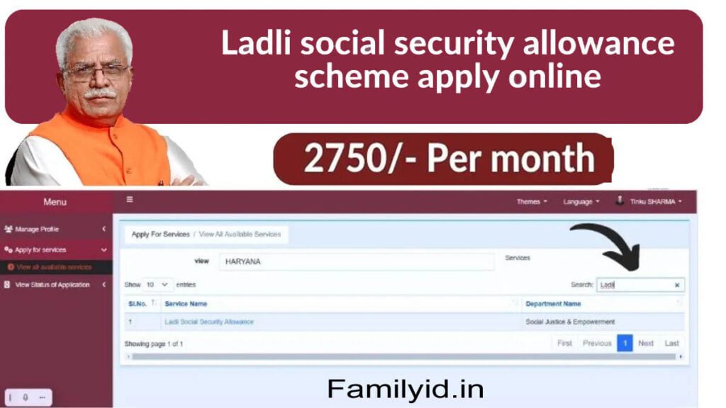 Ladli Pension Scheme in Haryana