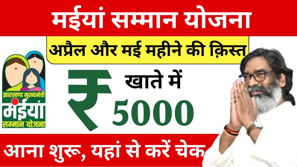 Maiya Samman Yojana Rs 5000 Jaari