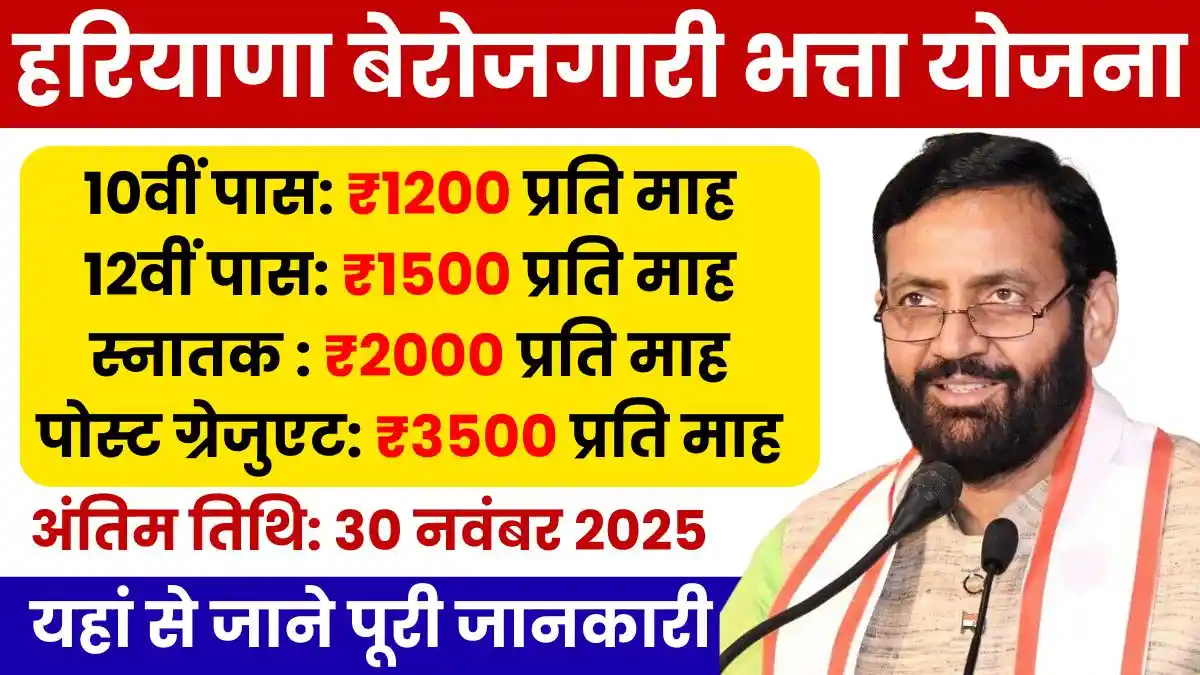 हरियाणा बेरोजगारी भत्ता योजना आवेदन शुरू